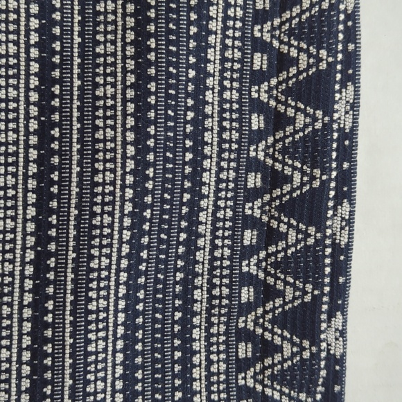 Loft Outlet Geometric Woven Pattern Tribal Shorts 4 Blue White - Picture 8 of 12